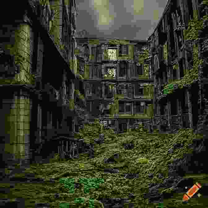 A Desolate Cityscape, Overgrown With Vegetation And Crumbling Buildings, With A Solitary Figure Standing In The Foreground. Year Of The Reaper Makiia Lucier