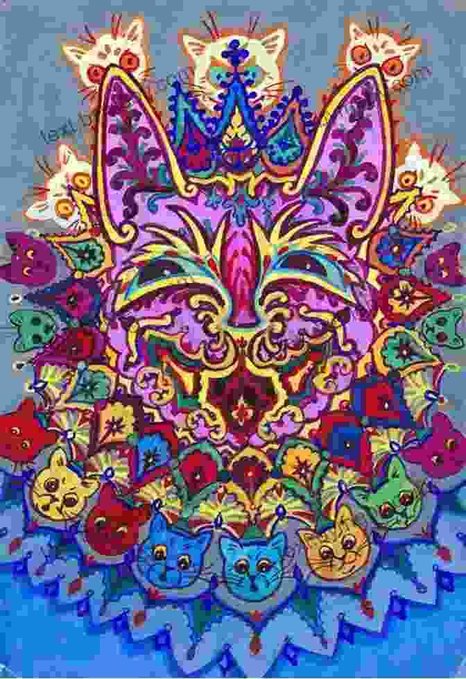 A Whimsical Painting Of Anthropomorphic Cats In Vibrant Colors, Created By Louis Wain Louis Wain S Cats Louis Wain