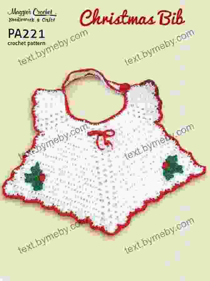 Crochet Pattern Christmas Bib Pa221 A Stunning Knitted Bib Featuring Intricate Christmas Motifs And Vibrant Colors. Crochet Pattern Christmas Bib PA221 R