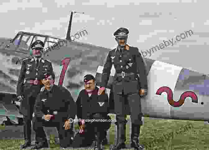 Erich Warsitz, Wearing A Military Uniform, Stands Beside A Messerschmitt Fighter Aircraft During World War II. The First Jet Pilot: The Story Of German Test Pilot Erich Warsitz