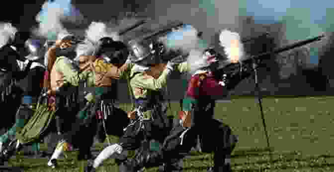 Musketeers Firing Their Weapons During A Battle Gun Culture In Early Modern England