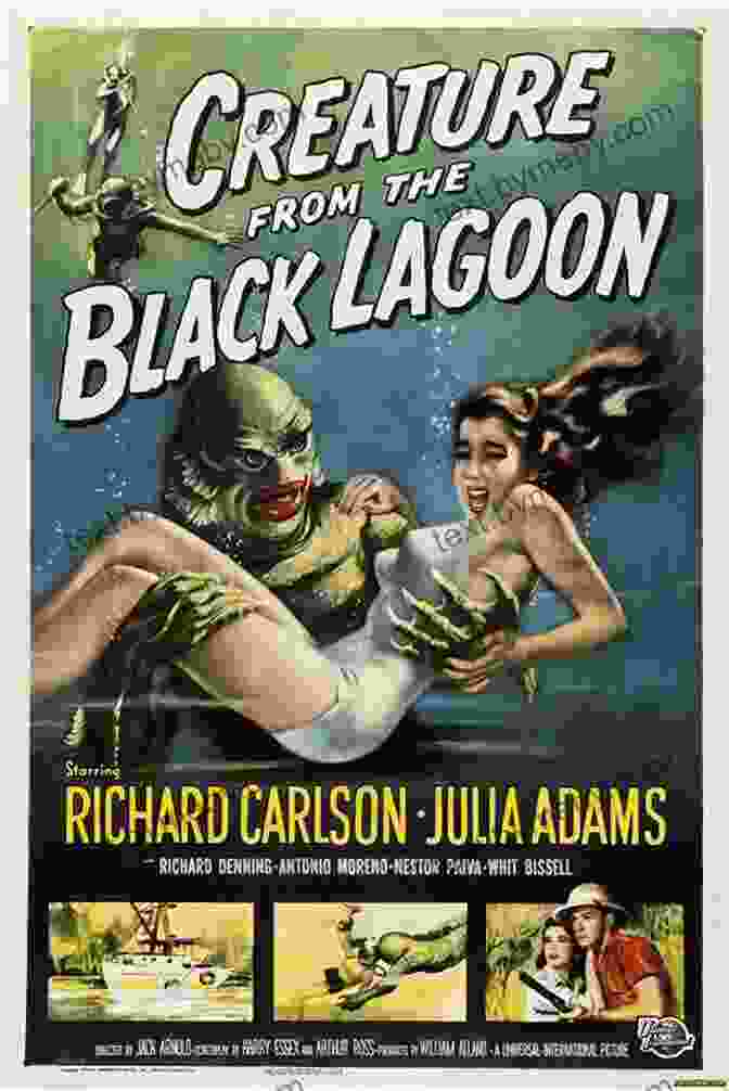 The Lady From The Black Lagoon Poster Featuring A Beautiful Woman Emerging From The Water With A Menacing Creature Behind Her The Lady From The Black Lagoon: Hollywood Monsters And The Lost Legacy Of Milicent Patrick