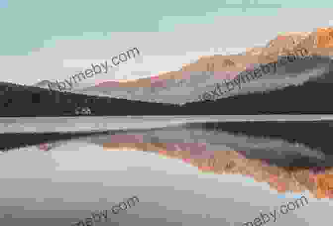 Tranquil Mountain Lake Reflecting A Majestic Mountain Range Flying Through Yellow Leslie Helm