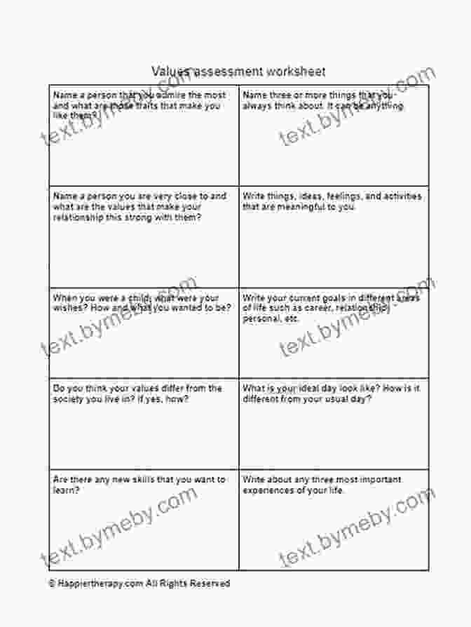 Values Assessment Worksheet The Midas Mistake (US Version) (Myth Menders 8)